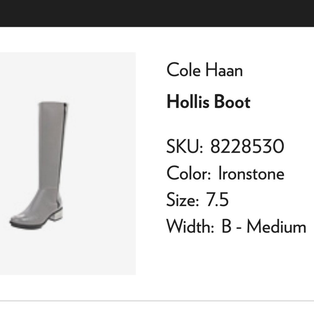 NEW COLE HAAN ~Special Edition ~Maria Sharapova~ Leather BOOTS  GRAY 7  $498 - Picture 16 of 16